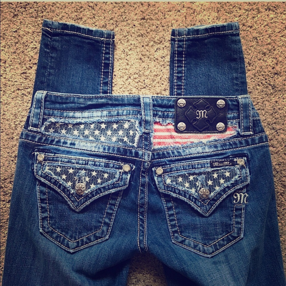 Miss Me USA flag signature skinny jeans size 25